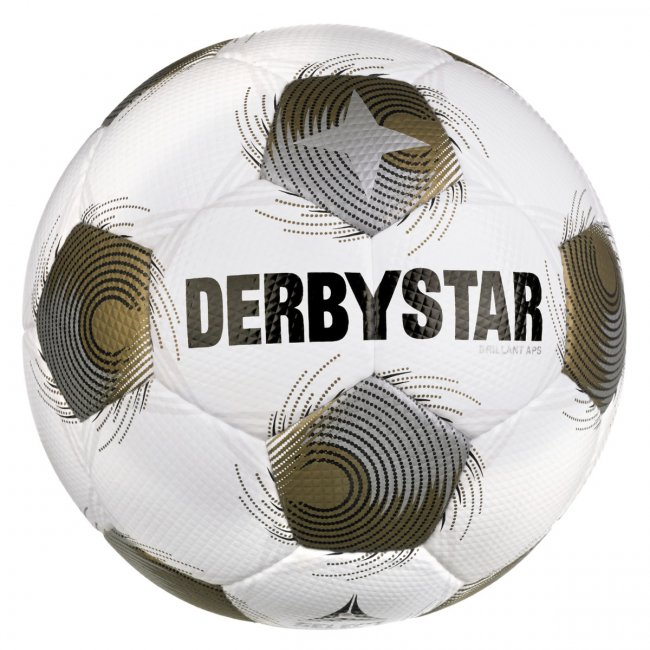 Derbystar Brillant APS v25 Fußball, weiß/gold/silber