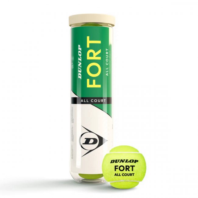 Dunlop Fort All Court TS Tennisbälle, 4er Dose, gelb