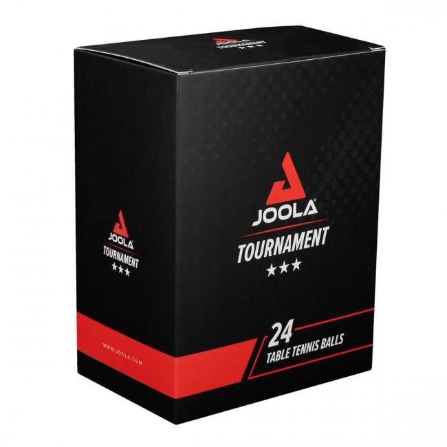 Joola Tournament 3-Stern Tischtennisbälle, 24er Pack, weiß