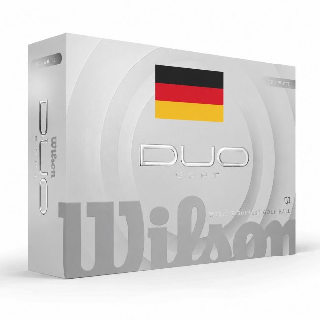 Wilson DUO Soft Deutschland Golfbälle, 12er Box, weiß