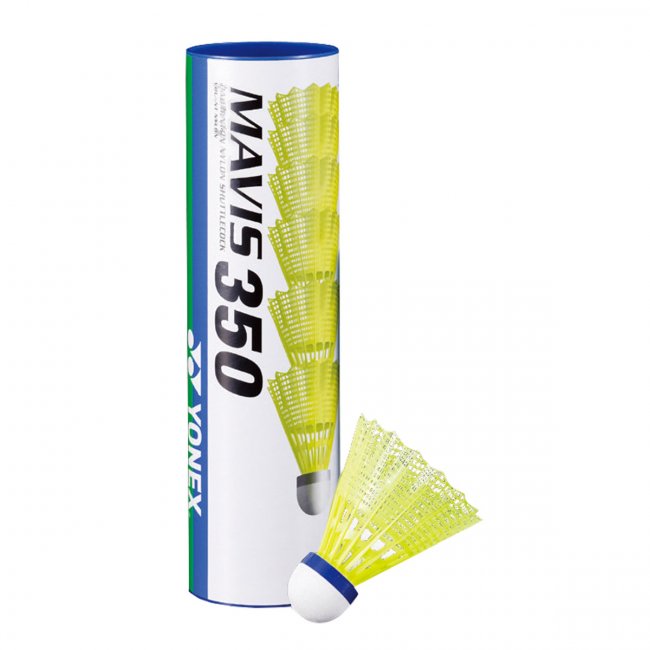 YONEX Mavis 350 Nylon Badmintonbälle, 6er Dose, gelb