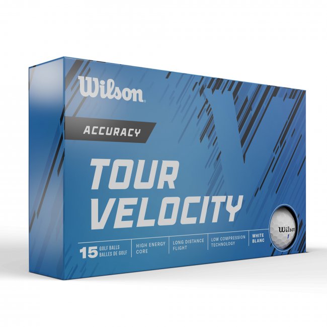 Wilson Tour Velocity Accuracy Golfbälle, 15er Pack, weiß