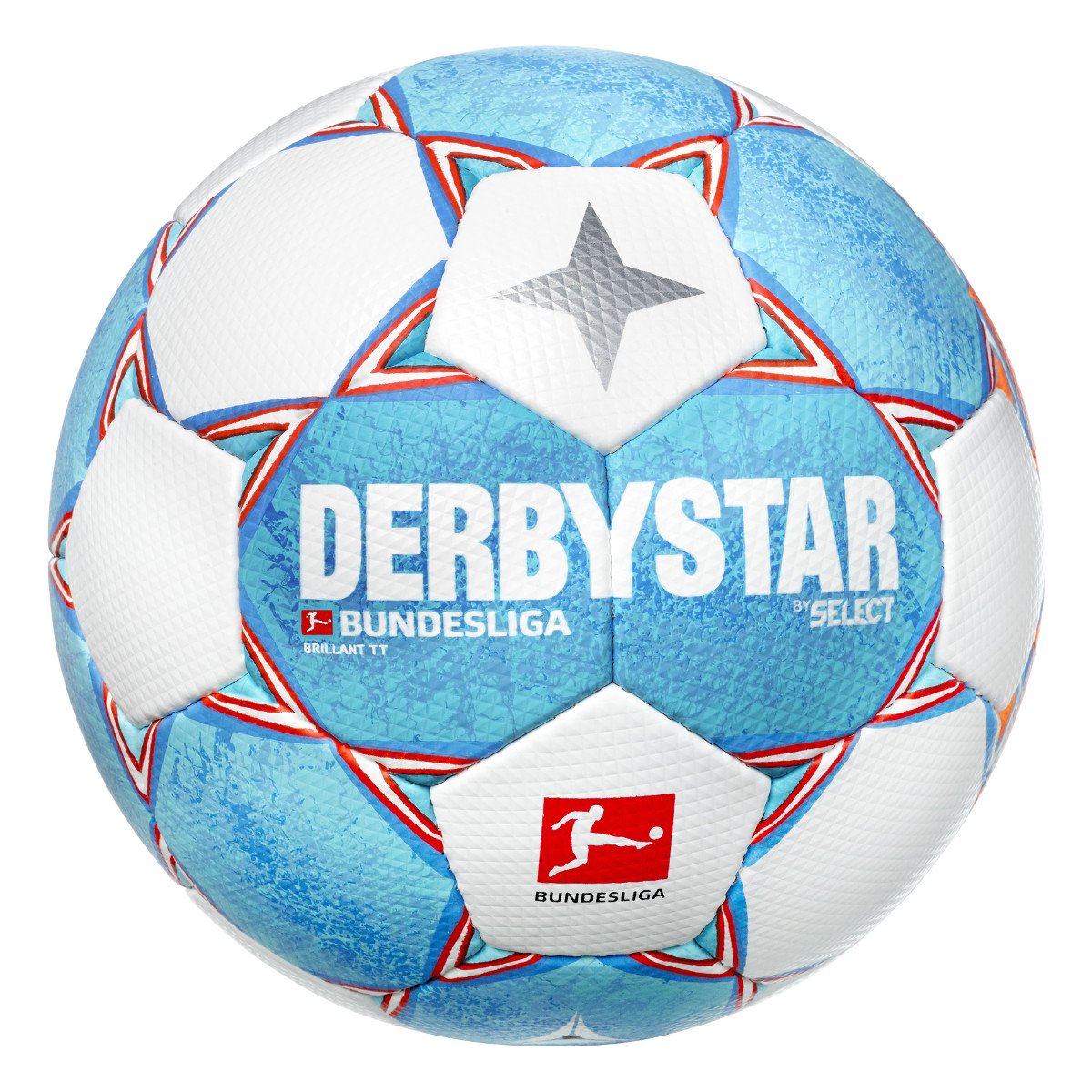 Bundesliga Derbystar Brillant weiß/orange/blau Fußball, TT v21